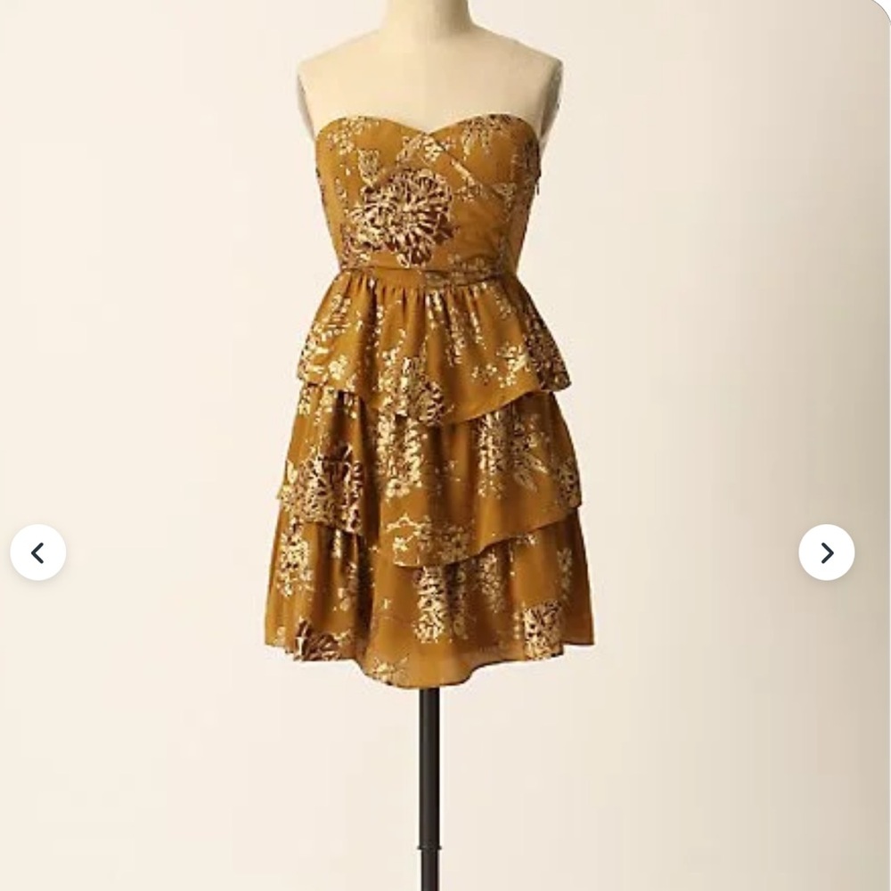 NWOT Anthropologie Moulinette Soeurs Golden Light Dress